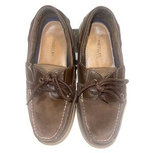 Magellan Outdoors Leather Boat Shoes Brown FWMFMC2056 Men's Size 9